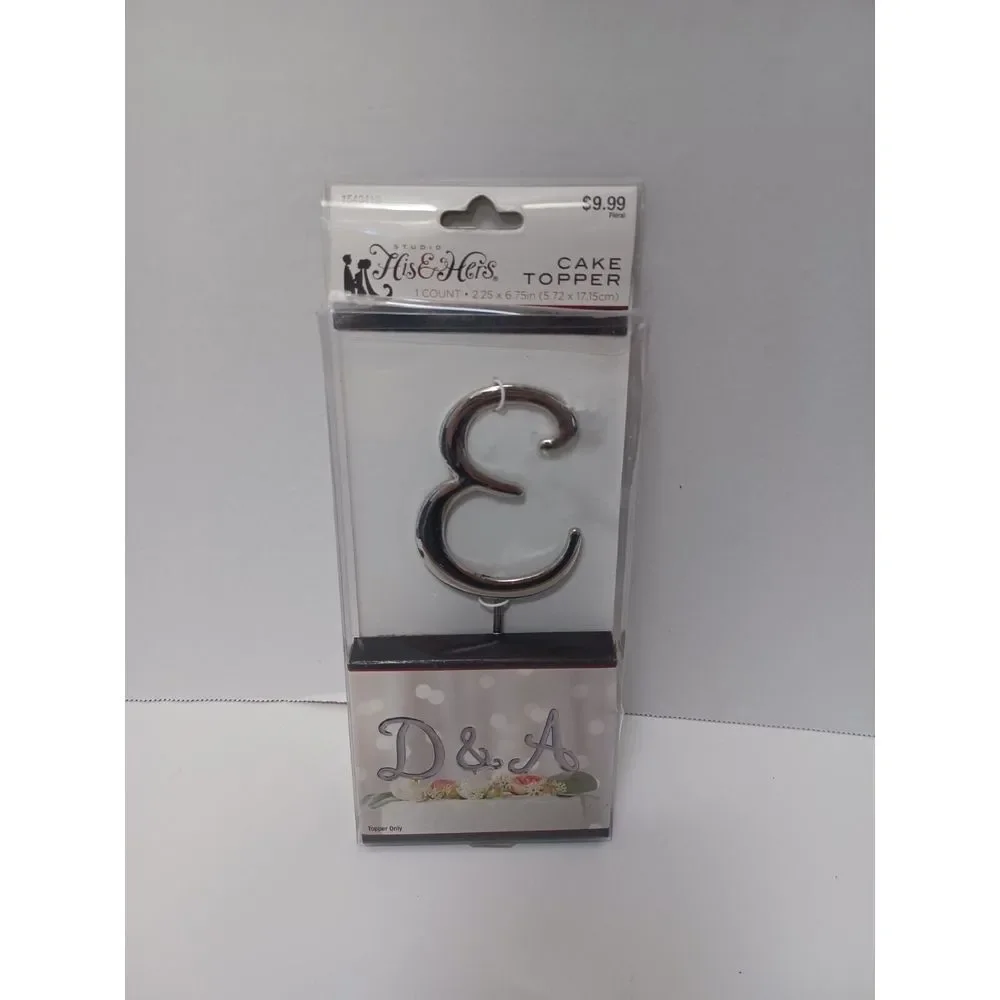 NEW His & Hers Cake Topper E 2.25 x 6.75 in